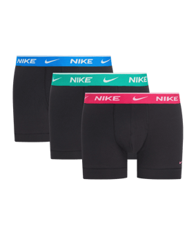Nike Cotton Trunk Boxershort 3er Pack Schwarz FMTO - schwarz