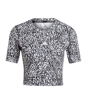 adidas Techfit Cropped T-Shirt Damen Weiss - weiss