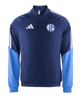 adidas FC Schalke 04 Team Präsentationsjacke Blau - blau