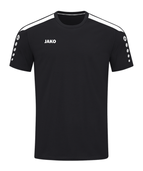 JAKO Power T-Shirt Schwarz Weiss F800 - schwarz
