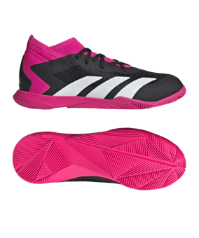 adidas Predator Accuracy.3 IN Halle Own Your Football Kids Schwarz Weiss Pink - schwarz