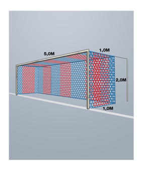 Cawila Tornetz HEXA 5,15x2,05m | Tiefe 1,0x1,0m - blau