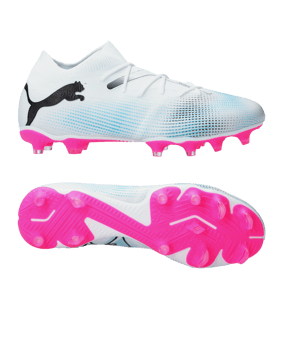 PUMA FUTURE 7 Match FG/AG Phenomenal Weiss Schwarz Pink F01 - weiss