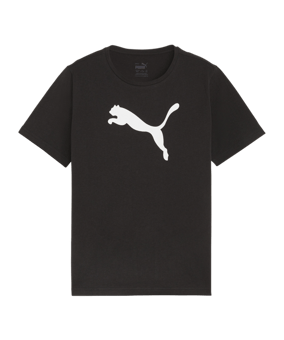 PUMA teamRISE Logo Trainingshirt Kids Schwarz F03 - schwarz