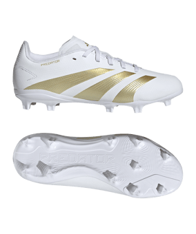 adidas Predator League FG Kids Day Spark Weiss Gold - weiss