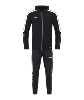 JAKO Power Trainingsanzug Kids Weiß F800 - schwarz