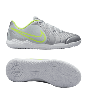 Nike Jr Tiempo Legend X Academy IN Mad Voltage Kids Silber Schwarz F001 - silber