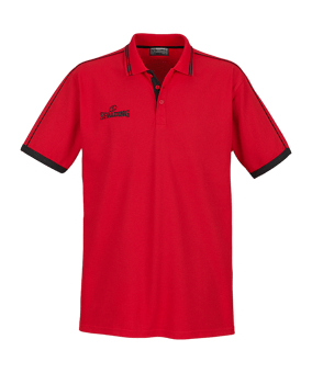 Spalding Poloshirt Rot Schwarz F06 - rot