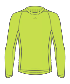 adidas Techfit Aeroready Sweatshirt Gelb - gelb