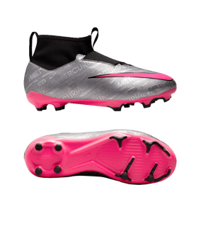 Nike Jr Air Zoom Mercurial Superfly IX Academy MG XXV Kids Silber Pink F060 - silber