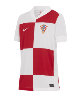 Nike Kroatien Trikot Home EM 2024 Kids Weiss Rot  Weiss F100 - weiss