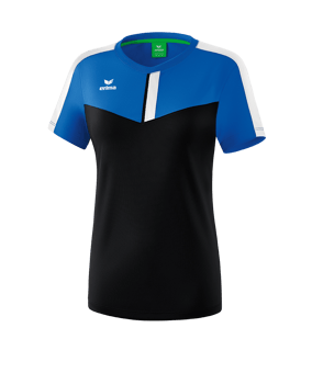 Erima Squad T-Shirt Damen Blau Schwarz - blau