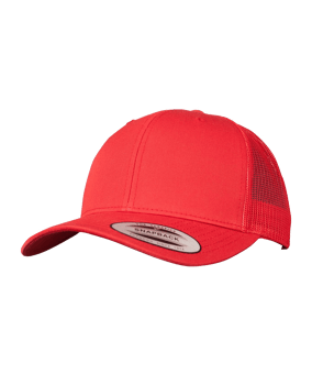 Flexfit Merch Retro Trucker Mütze Rot - rot