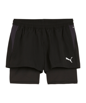 PUMA teamGOAL 2in1 Short Damen Schwarz Weiss F03 - schwarz