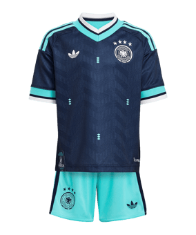adidas DFB Deutschland Trikot Set Away WM 2026 Kids Blau - blau
