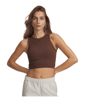 Under Armour Seamless Cotton Hand Tanktop Damen Braun F230 - braun
