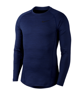 Nike Pro Warm langarm Shirt Blau F478 - blau