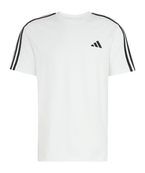 adidas Essentials 3-Stripes Single Jersey Left Chest Branded T-Shirt Weiß - weiss