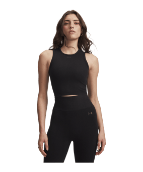 Under Armour Seamless Cotton Hand Tanktop Damen Schwarz F008 - schwarz