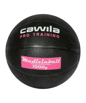 Cawila Medizinball PRO Training 1,0 Kg Schwarz - schwarz