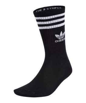 adidas Originals 3-Stripes Crew 6 Pairs Socken Schwarz - schwarz