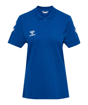 hummel Go 2.0 Chevron Polo Damen Blau F7045 - blau