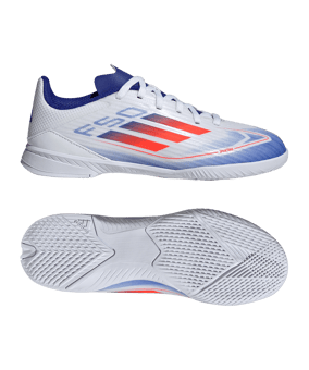 adidas F50 League IN Advancement Kids Weiss Rot - weiss
