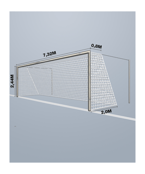 Cawila Tornetz 7,50x2,50m | Tiefe 0,8x2,0m - weiss