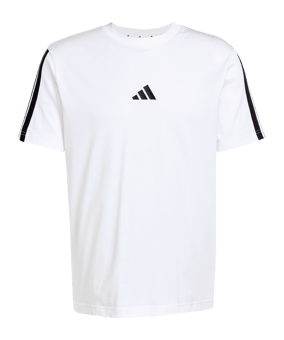 adidas Essentials 3 Stripes T-Shirt Weiß White - weiss