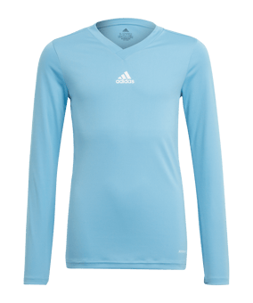 adidas Team Base Top langarm Kids Blau - blau