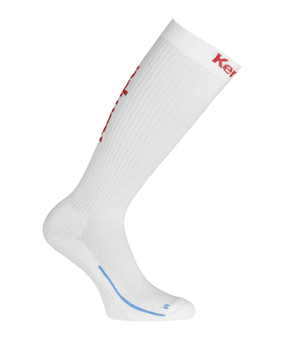 Kempa Socken lang Weiss Rot F02 - weiss