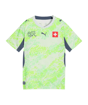 PUMA SFV Schweiz Trikot Away WM 2026 Kids Grün F02 - gruen