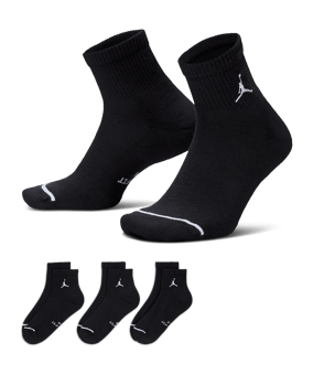 Jordan Everday Ankle 3er Pack Socken Schwarz - schwarz