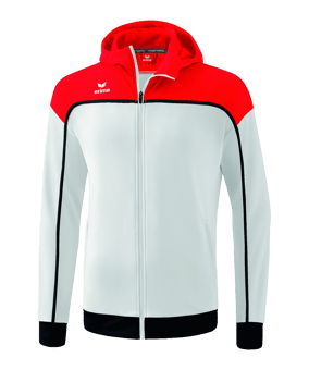 Erima Change by Kapuzenjacke Kids Weiss Rot - weiss