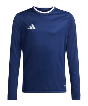 adidas Entrada 26 Trikot Langarm Kids Dunkelblau - weiss