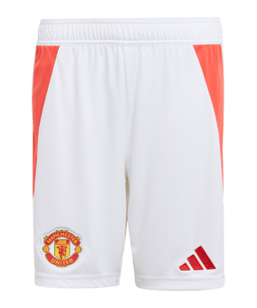 adidas Manchester United Short Home 2024/2025 Kids Weiss - weiss