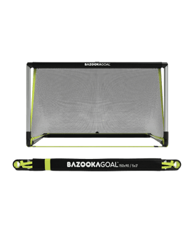 BazookaGoal Aluminium Teleskoptor I 150x90cm Tor Silber Weiss - schwarz