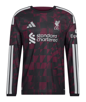 adidas FC Liverpool Authentic Trikot Langarm 3rd 2026/2027 Schwarz - schwarz