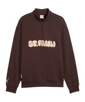 PUMA FC St. Pauli Graphic Zip Top Braun F01 - braun