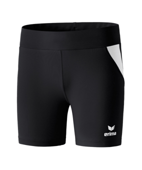 Erima Short Tight Damen Schwarz Weiss - schwarz