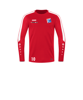 JAKO Power Sweatshirt Kids Rot Weiss F100