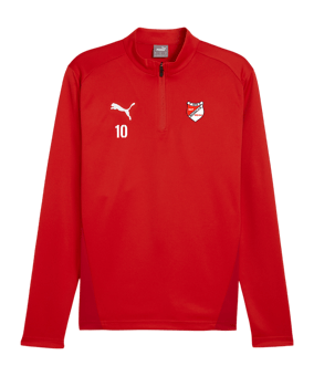 PUMA teamGOAL Training 1/4 Zip Sweatshirt Rot F01