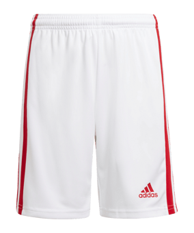 adidas Squadra 21 Short Kids Weiss Rot - weiss