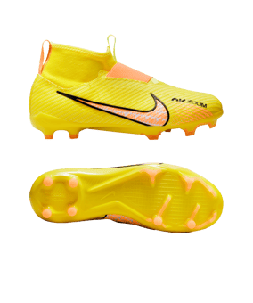 Nike Jr Air Zoom Mercurial Superfly IX Pro FG Kids Lucent Gelb Rosa F780 - gelb