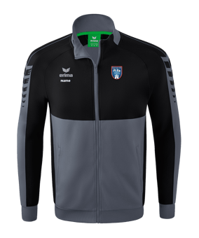 Erima Six Wings Trainingsjacke Grau Schwarz