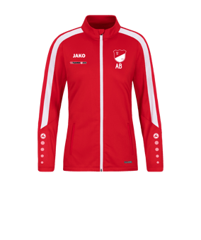 JAKO Power Polyesterjacke Damen Rot Weiss F100