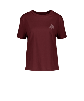 Merch Muser T-Shirt Women Burgundy | #justlogo1c