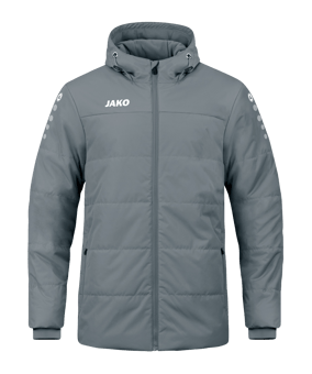 JAKO Team Coach Kapuzenjacke Grau F840 - grau