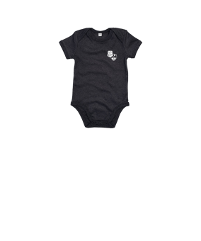 Merch Baby Body Charcoal Grey Melange | #justlogo1c