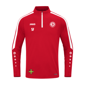 JAKO Power Sweatshirt Rot Weiss F100